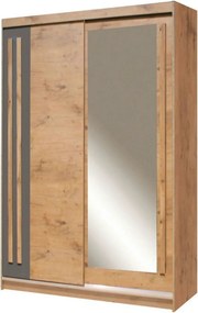 Dulap EFFECT, stejar lancelot, PAL, cu 2 usi, 150x59x215 cm