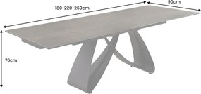 Masa Extensibila cu Blat Ceramic, Negru, INFINITY 180-220-260cm