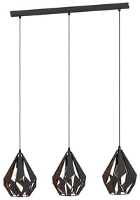 Lustră neagră cu abajur din metal CARLTON 1 – EGLO