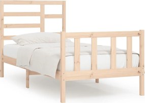 vidaXL Cadru de pat fără saltea, 90x200 cm, lemn masiv pin