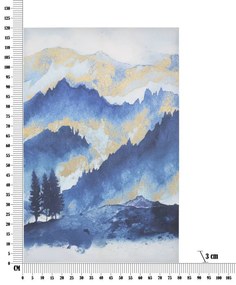 Tablou decorativ multicolor din lemn de Brad si panza, 80x3x120 cm, Mountain Tree Mauro Ferretti