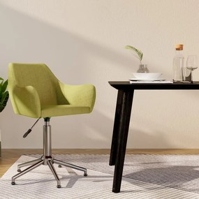 330956 vidaXL Scaun de bucătărie pivotant, verde, material textil
