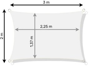 Parasolar de gradina 3x2m bej