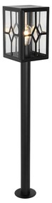 Lampă clasică de exterior cu stativ negru 100 cm IP44 - Dover