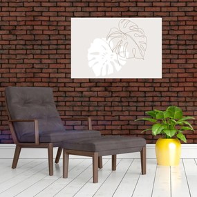 Tablou - Linia de artă monstera N⁰2 (90x60 cm)