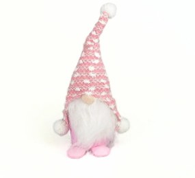 Spiriduș textil Pinky, de Crăciun, 23 cm