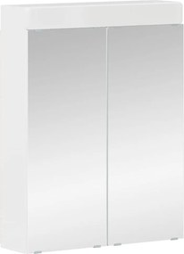 vidaXL Dulap cu oglindă pentru baie TULUM Alb lucios 60 x 16,5 x 78 cm