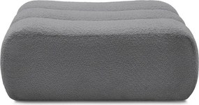 Taburet gri cu tapițerie din țesătură bouclé Azra – Bobochic Paris