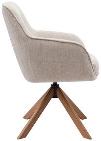 Set de scaune de sufragerie crem 2 buc. tapițat Avola – Unique Furniture