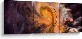 Tablou abstract - universul (cu ceas) (90x30 cm)
