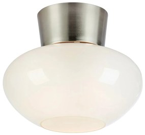 Plafonieră albă-argintie cu abajur din sticlă Malaga – Markslöjd