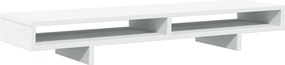 vidaXL Suport monitor, alb, 100x27x15 cm, lemn prelucrat