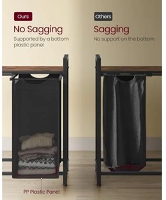 Coș pentru rufe REX, maro/negru