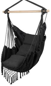 ShopJK SCAUN SUSPENDAT GRI XXL BRAZILIAN + 2X PERNĂ