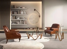 Fotoliu design italian, Piele Naturala, Chesterfield 5163