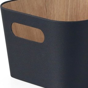 Set de 2 coșuri de depozitare Kitchisimo 31 × 23 ×16 cm, negru, L