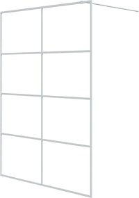 vidaXL Paravan duș walk-in, alb, 140x195 cm, sticlă ESG transparentă