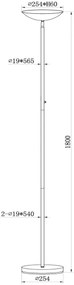 Lampadar LED dimabil Lucide 19791/20/02 ZENITH LED/20W/230V auriu