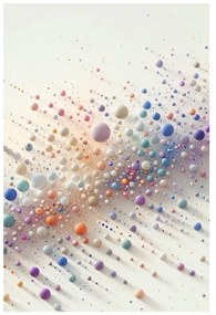 Tablou dans abstract cu bile curcubeu