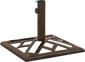 vidaXL Suport de umbrelă, bronz, 44x44x31, fontă