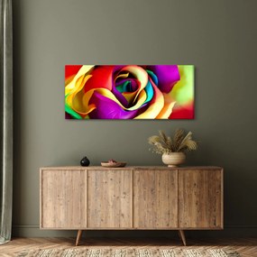 Tablou - Trandafir colorat (120x50 cm)