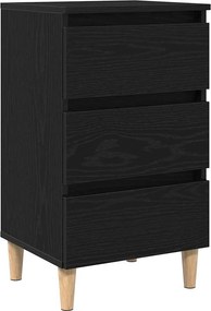 vidaXL Dulap de noapte Stejar Negru 40 x 35 x 69 cm Lemn compozit