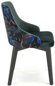 Scaun Endo velvet verde/negru Blu78
