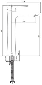 Baterie de lavoar Cersanit S951-360 CITY 26,6 cm crom lucios