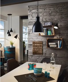 Eglo 55251 - Lampă de masă PRIDDY 1xE27/40W/230V neagră