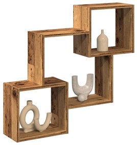 vidaXL Dulap de perete, lemn vechi, 78x18x71 cm, lemn prelucrat