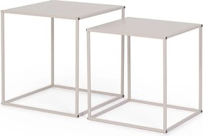 Măsuțe de cafea bej 2 buc. din metal 38x38 cm Alrik – Yes Everyday