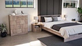 Comodă Miami cu 4 sertare 80x92 cm stejar York-stejar York