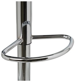 Scaune de bar negre cu înălțime ajustabilă 2 buc. din imitație de piele (înălțime șezut 93 cm) – Casa Selección