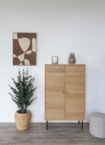 Dulap în culoare naturală cu aspect de lemn de stejar 80x130 cm Kyoto – House Nordic