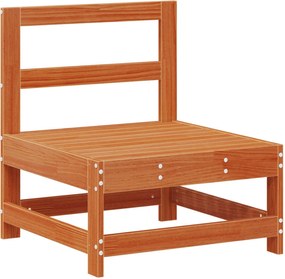vidaXL Canapea de Grădină Din Mijloc Lemn masiv de pin Maro Ceară
