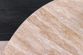 Masuta de cafea moderna cu doua blaturi rotative din ceramica DANCING RINGS 80-135cm