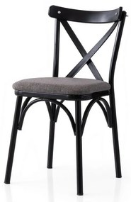 Set de scaune de sufragerie Ekol Grey and Black, 2buc.
