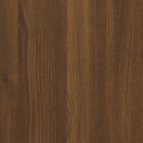 Dulap inalt, Stejar brun, 35x34x180 cm, lemn compozit 1, Stejar brun, 3 Sertare