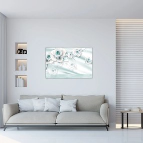 Tablou - Flori de trandafir turcoaz (90x60 cm)