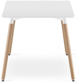 Set de dining 1 + 4, masa alba ADRIA 120x80 cm + scaun alb KITO