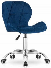 Scaun de birou AVOLA VELVET albastru