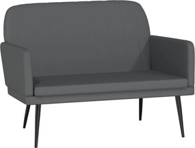 vidaXL Bancă, gri, 107x80x81 cm, piele ecologică