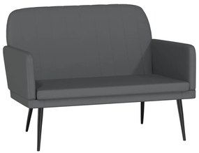 351401 vidaXL Bancă, gri, 107x80x81 cm, piele ecologică