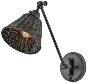 Hinkley HK-ARTI-1W-BK-BR - Aplică spot de perete ARTI, 1xE27/60W/230V, neagră