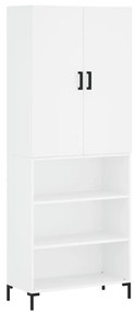 3196067 vidaXL Dulap înalt, alb, 69,5x34x180 cm, lemn compozit