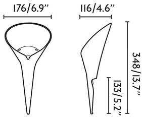 Lampa de exterior decorativa tip tarus IP44 LEAF gri