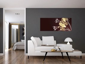 Tablou - Flori strălucitoare (120x50 cm)