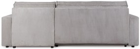 Canapea extensibila cu colt bilateral Culoare Gri Deschis, SMART