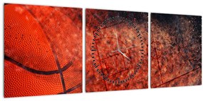 Tablou - Meci de baschet (cu ceas) (90x30 cm)