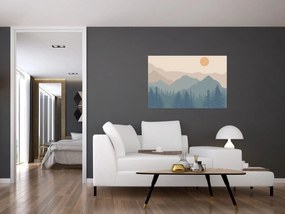 Tablou - Munții Turcoaz N⁰1 (90x60 cm)